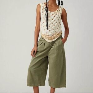 Free People Silas Printed Cowl Neck Top